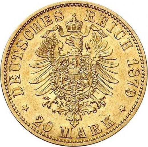Реверс монеты - 20 марок 1879 года A "Пруссия" - цена золотой монеты - Германия, Германская Империя