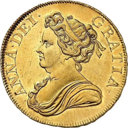 Obverse Five guineas 1711 "Post Union" - Gold Coin Value - United Kingdom, Anne