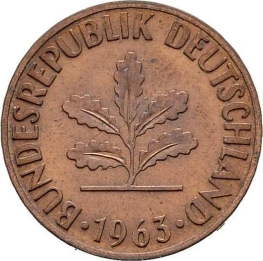 Reverse 2 Pfennig 1963 D -  Coin Value - Germany, FRG