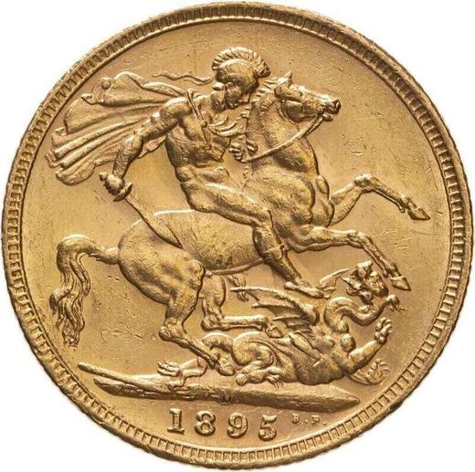 Reverse Sovereign 1895 M "Veiled head" - Gold Coin Value - Australia, Victoria