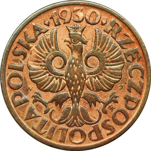 Obverse 2 Grosze 1930 WJ -  Coin Value - Poland, II Republic