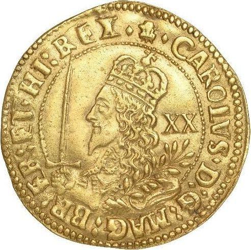 Obverse Unite 1644 OX "Low relief portrait" - Gold Coin Value - United Kingdom, Charles I