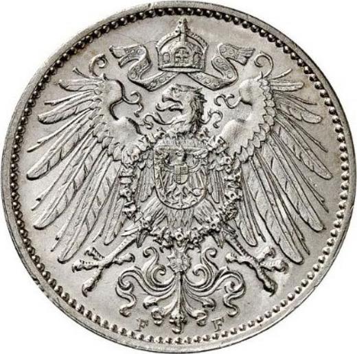 Reverse 1 Mark 1911 F "Type 1891-1916" - Silver Coin Value - Germany, German Empire