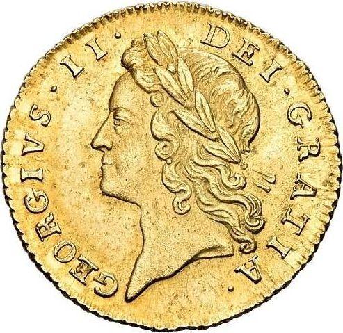 Obverse Half Guinea 1738 "Young Head" - Gold Coin Value - United Kingdom, George II