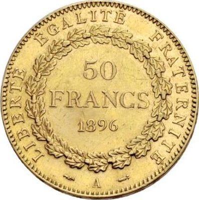 Reverse 50 Francs 1896 A "Type 1878-1904" - Gold Coin Value - France, Third Republic