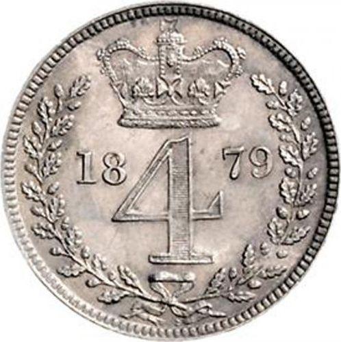 Rewers monety - 4 pensy 1879 - cena srebrnej monety - Wielka Brytania, Wiktoria
