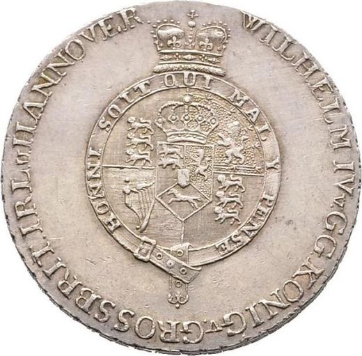 Obverse 2/3 Thaler 1833 - Silver Coin Value - Hanover, William IV