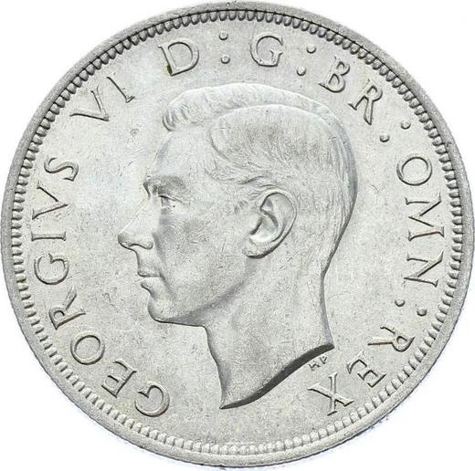 Obverse Halfcrown 1943 HP - Silver Coin Value - United Kingdom, George VI