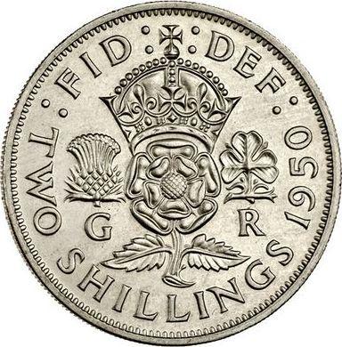 Reverse Florin 1950 HP -  Coin Value - United Kingdom, George VI