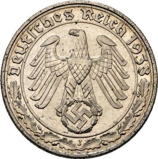 Reverse 50 Reichspfennig 1938 J "Type 1938-1939" -  Coin Value - Germany, Third Reich
