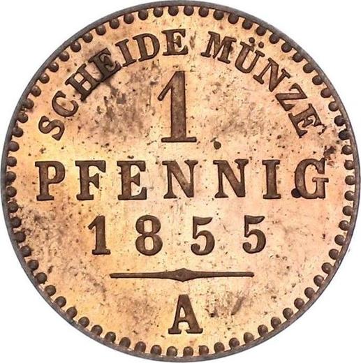 Reverse 1 Pfennig 1855 A -  Coin Value - Reuss-Schleiz, Heinrich LXVII