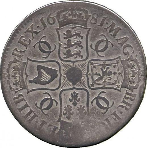 Revers 1 Krone 1681 "Viertes Lorbeerbüste" Elefant und Schloss - Silbermünze Wert - Großbritannien, Karl II