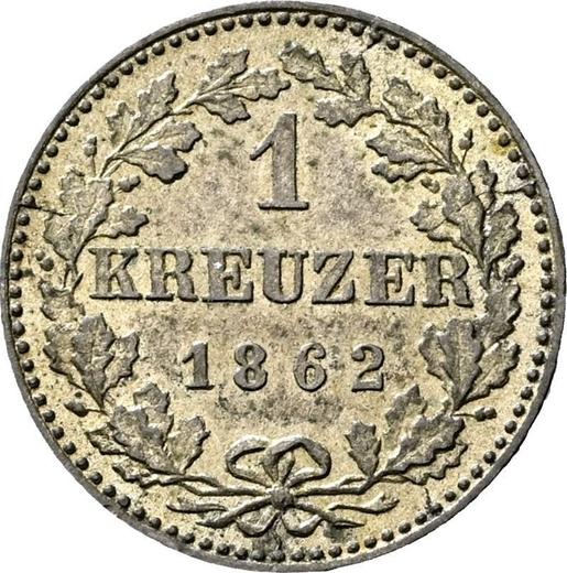Reverse Kreuzer 1862 - Silver Coin Value - Frankfurt am Main, Free City