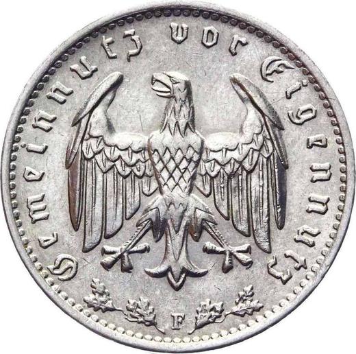 Reverso 1 Reichsmark 1934 F "Tipo 1933-1939" - valor de la moneda  - Alemania, Alemania nazi