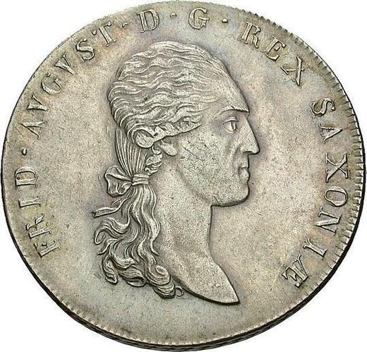 Obverse Thaler 1813 I.G.S. "Mining" - Silver Coin Value - Saxony-Albertine, Frederick Augustus I