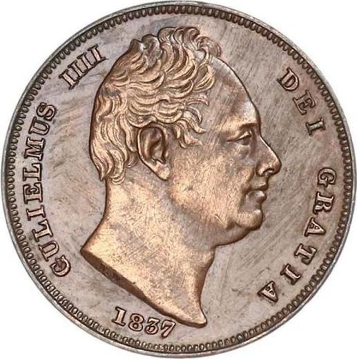 Avers 1 Farthing 1837 WW - Münze Wert - Großbritannien, Wilhelm IV