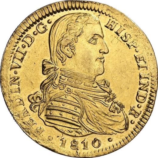 Obverse 4 Escudos 1810 Mo HJ - Gold Coin Value - Mexico, Ferdinand VII