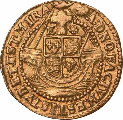 Reverso Medio ángel Sin fecha (1559-1578) Borde de puntos - valor de la moneda de oro - Gran Bretaña, Isabel I
