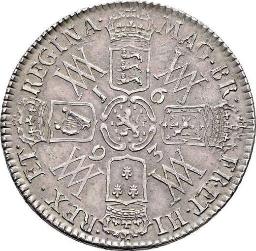 Reverse Halfcrown 1693 - Silver Coin Value - United Kingdom, William III and Mary II