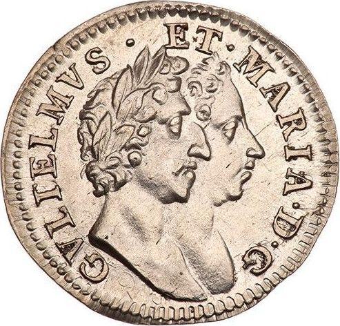 Obverse Fourpence (Groat) 1689 "First busts" - Silver Coin Value - United Kingdom, William III and Mary II