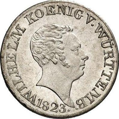 Obverse 6 Kreuzer 1823 "Type 1823-1825" - Silver Coin Value - Württemberg, William I