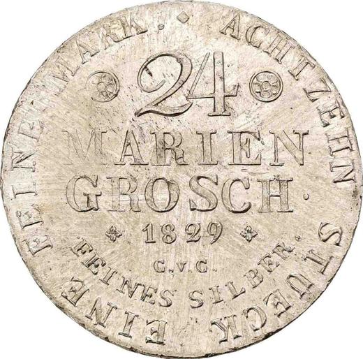 Reverse 24 Mariengroschen 1829 CvC "BRAUNSCHW" - Silver Coin Value - Brunswick-Wolfenbüttel, Charles II