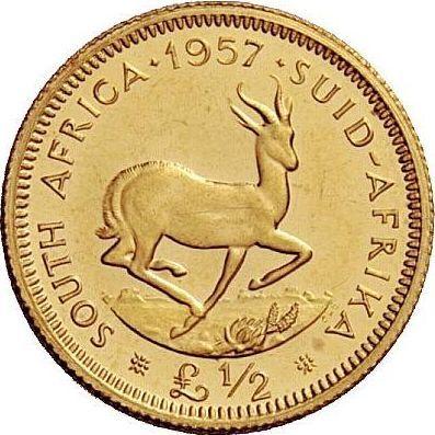 Reverse Half pound 1957 - Gold Coin Value - RSA, Elizabeth II