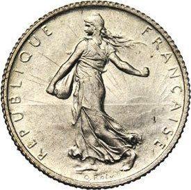 Anverso 1 franco 1906 "Sembrador" - valor de la moneda de plata - Francia, Tercera República