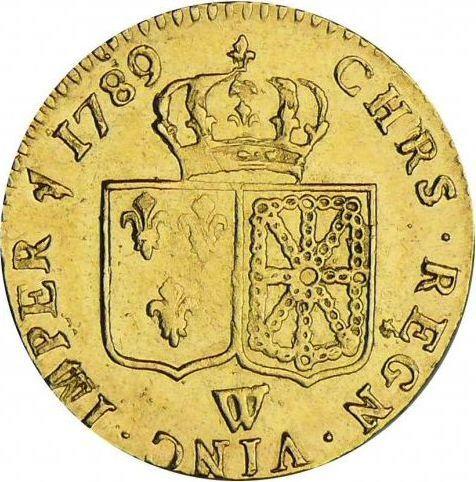 Rewers monety - Louis d'or 1789 W - cena złotej monety - Francja, Ludwik XVI