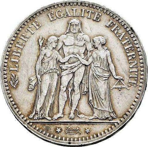 Obverse 5 Francs 1877 K "Hercules" - Silver Coin Value - France, Third Republic