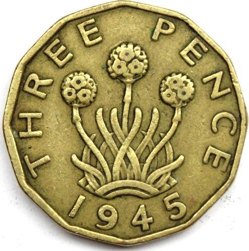 Reverse Threepence 1945 HP "Type 1937-1948" - Coin Value - United Kingdom, George VI