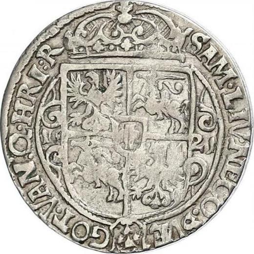 Reverse Ort (18 Groszy) 1621 "16" under the portrait - Silver Coin Value - Poland, Sigismund III Vasa