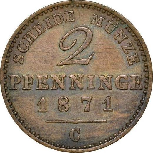 Reverse 2 Pfennig 1871 C - Coin Value - Prussia, William I