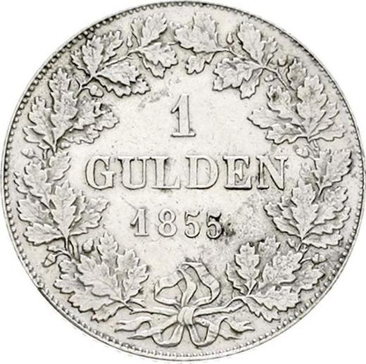 Reverse Gulden 1855 - Silver Coin Value - Frankfurt am Main, Free City