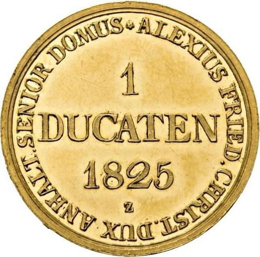 Reverse Ducat 1825 Z - Gold Coin Value - Anhalt-Bernburg, Alexius Frederick Christian