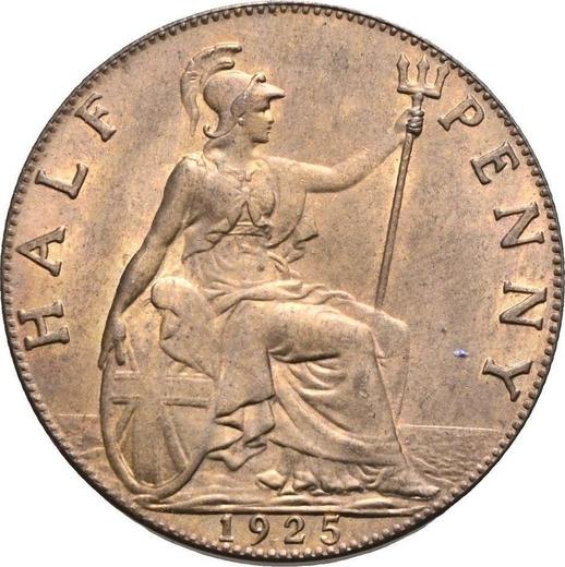 Reverse Halfpenny 1925 -  Coin Value - United Kingdom, George V