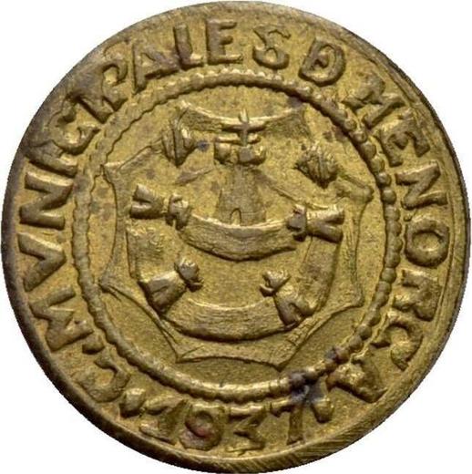 Avers 5 Centimos 1937 "Menorca" - Münze Wert - Spanien, II Republik