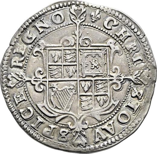 Rewers monety - 1/2 korony bez daty (1625-1642) "Pierwszy rodzaj jeźdźca" Linia pod jeźdźcem - cena srebrnej monety - Wielka Brytania, Karl I