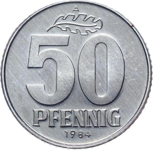 Obverse 50 Pfennig 1984 A -  Coin Value - Germany, GDR