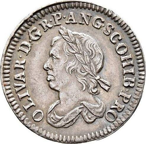 Аверс монеты - 6 пенсов 1658 года "Голландская копия" "HIB . PRO" - цена серебряной монеты - Великобритания, Оливер Кромвель