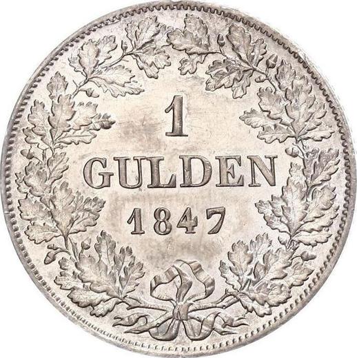 Reverse Gulden 1847 - Silver Coin Value - Nassau, Adolphe