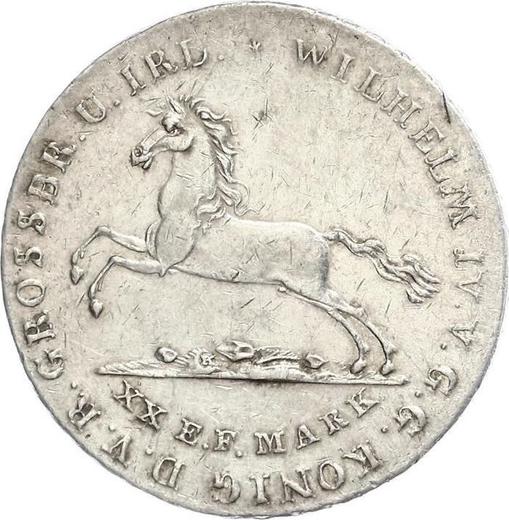 Obverse 16 Gute Groschen 1833 A K - Silver Coin Value - Hanover, William IV
