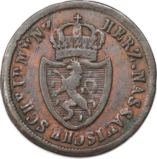 Obverse 1/4 Kreuzer 1814 L -  Coin Value - Nassau, Frederick Augustus