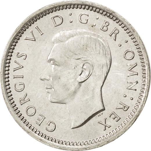 Аверс монеты - 3 пенса 1940 года HP "Тип 1937-1945" - цена серебряной монеты - Великобритания, Георг VI