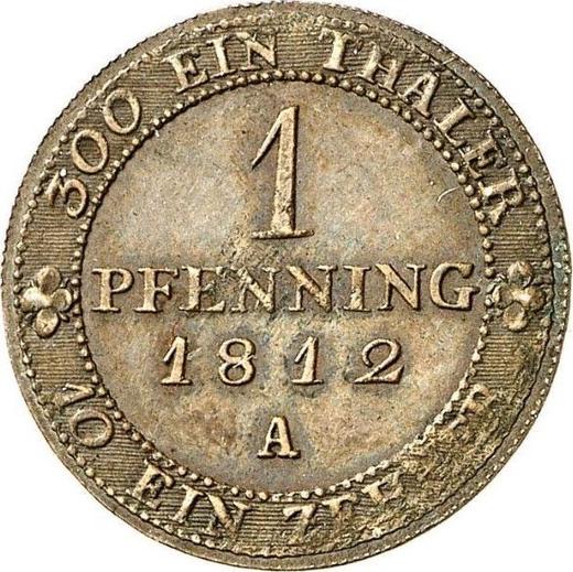 Reverso Prueba 1 Pfennig 1812 A - valor de la moneda  - Prusia, Federico Guillermo III