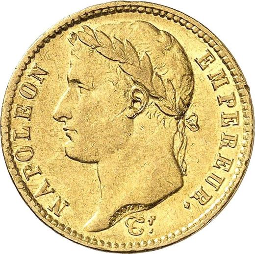 Obverse 20 Francs 1809 U "Type 1809-1815" - Gold Coin Value - France, Napoleon I