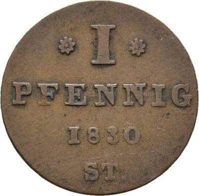 Rewers monety - 1 fenig 1830 ST - cena  monety - Lippe, Paul Alexander Leopold II