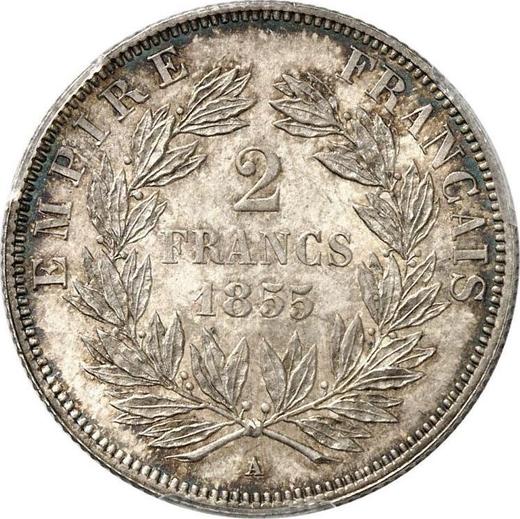 Reverse 2 Francs 1855 A "Type 1853-1859" - Silver Coin Value - France, Napoleon III