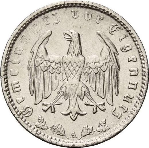 Reverse 1 Reichsmark 1934 A "Type 1933-1939" -  Coin Value - Germany, Third Reich