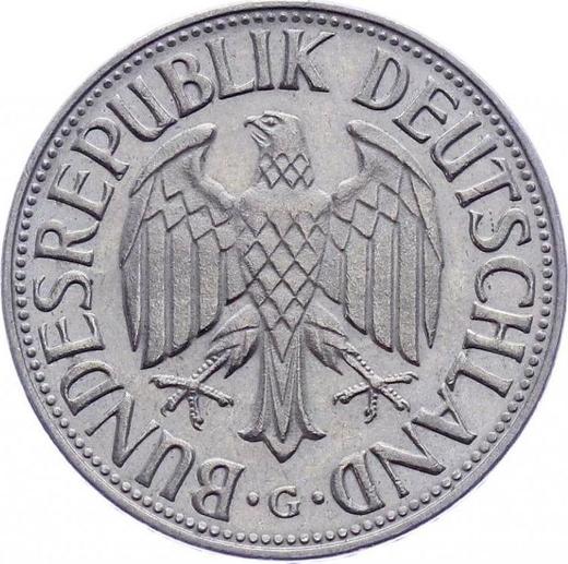 Reverse 1 Mark 1966 G -  Coin Value - Germany, FRG